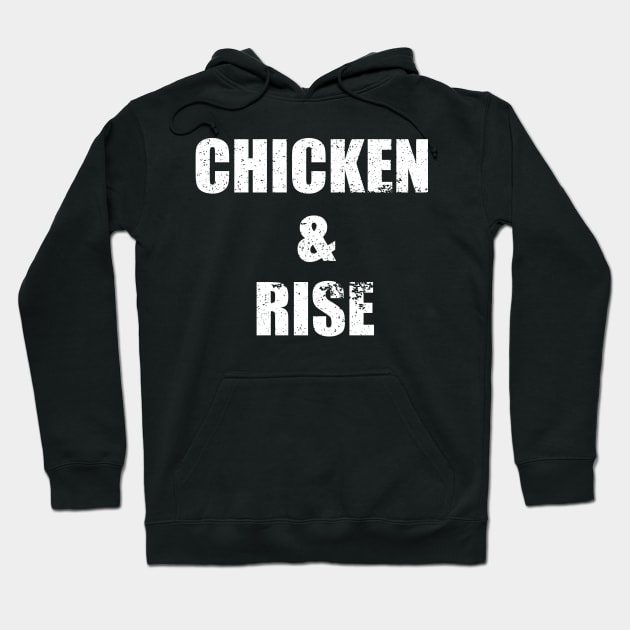 Chicken And Rice Funny Apparel Vintage Hoodie by SecuraArt